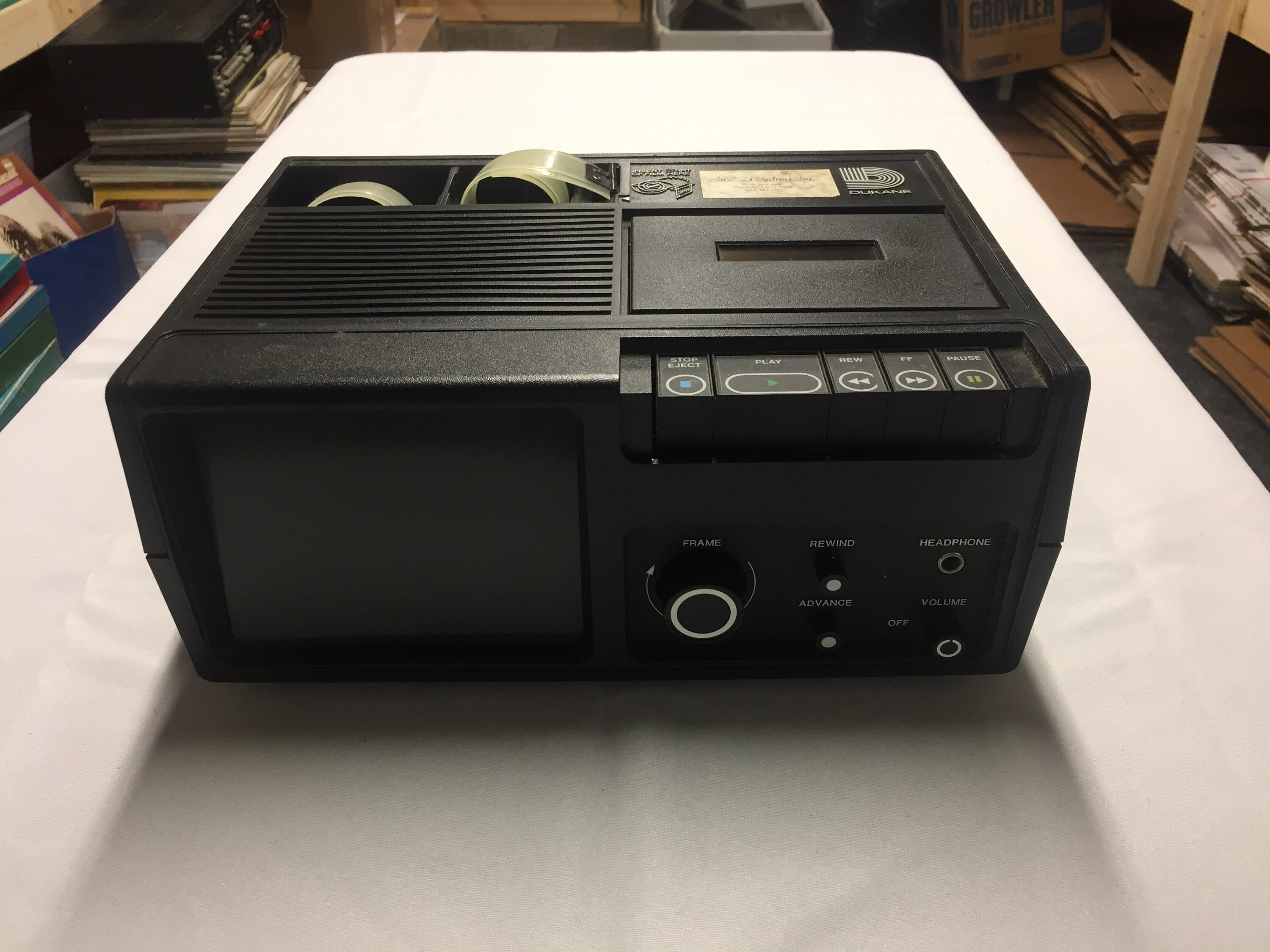 Dukane Portable Film Viewer Audio Tape Deck  vintage 