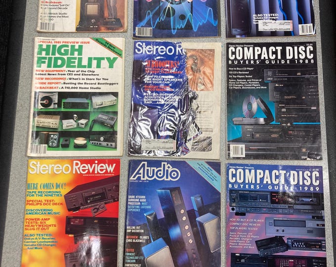 Lot Of 9 1980's & 1990's Stereo Magazines