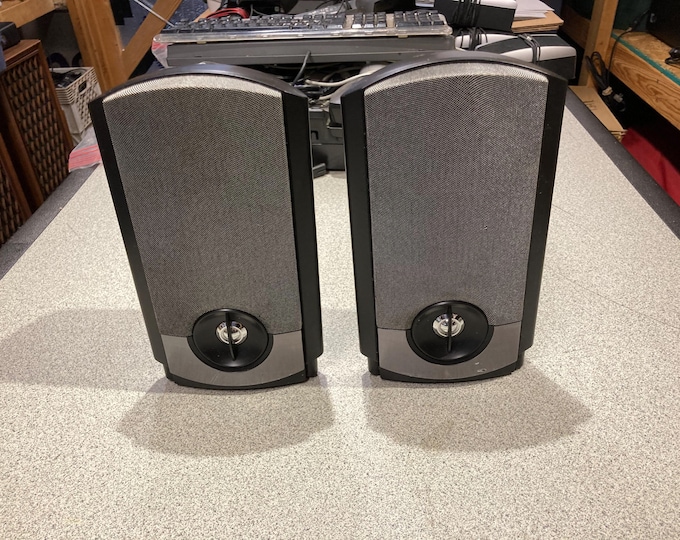 Pair Of Small Speakers With RCA Wire Connectors