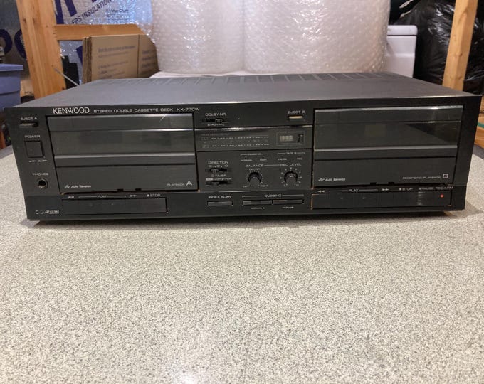 Kenwood Stereo Double Cassette Deck  Model KX-77CW. (Please Read Below)