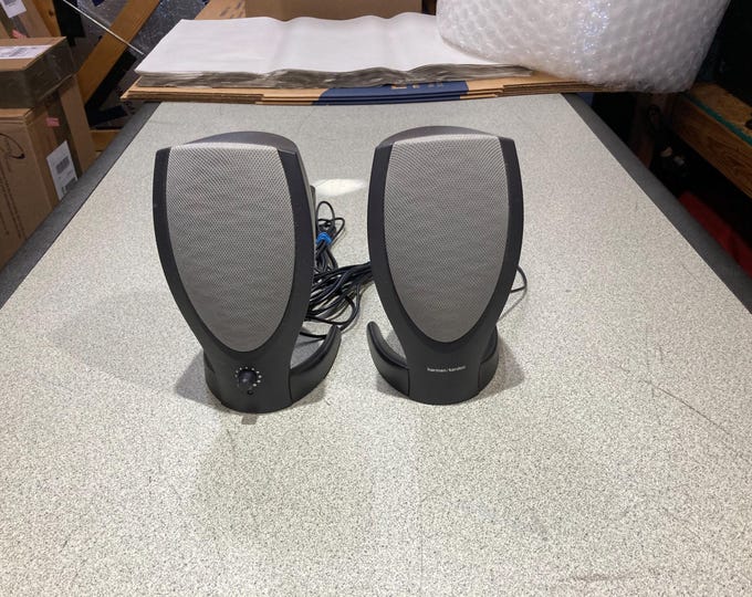 Harmon/Kardon Multi Media Computer Speakers. Model REV A00. Tested & Works.