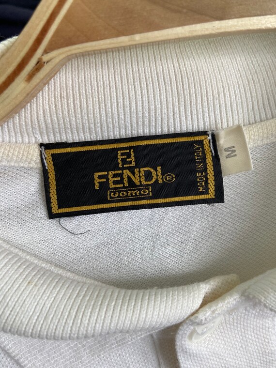Vintage Fendi Multi Colours Logo Long Sleeve Polo… - image 4