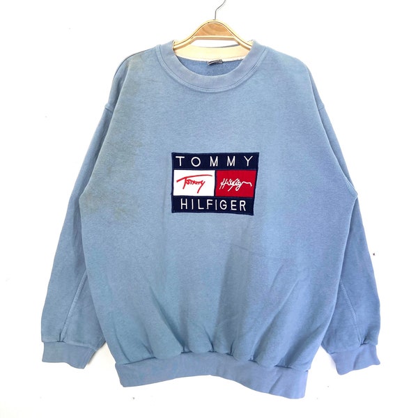 Vintage Tommy Hilfiger Embroidery Big Logo Sweatshirt