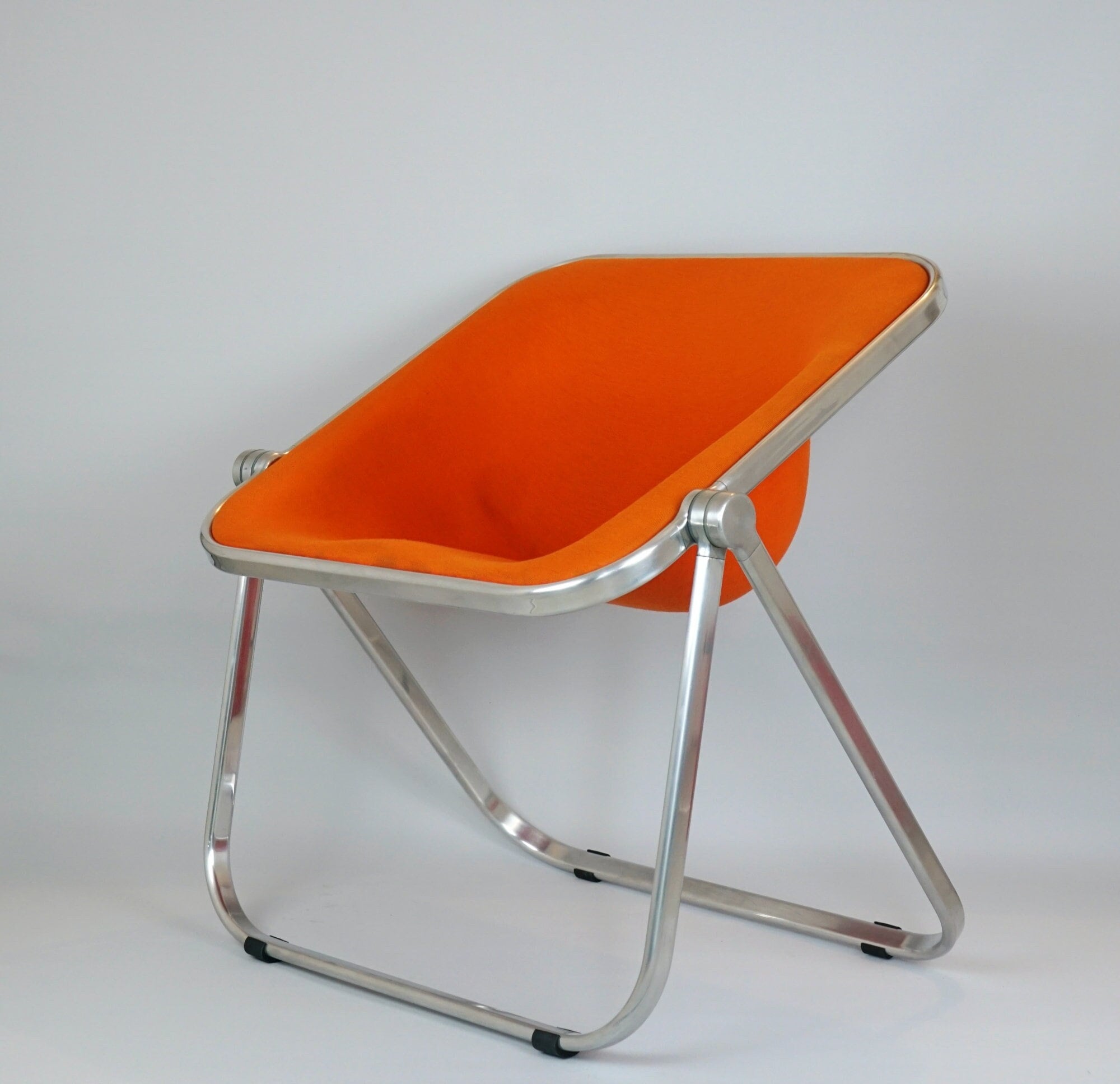 70s Plona Chair Piretti for Castelli Italy Space Age Orange Chair