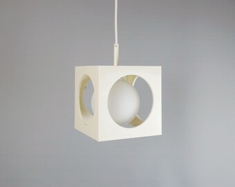 Lampada cubica anni '70 Richard Essig Lampada da soffitto vintage anni '70 e '60 Space Age MCM Panton Era