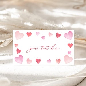 Cartes de tente alimentaire, cartes de visite imprimables, carte de place, étiquette alimentaire | Little Sweetheart, coeur, Saint-Valentin | Décoration de fête prénatale pour fille LSW