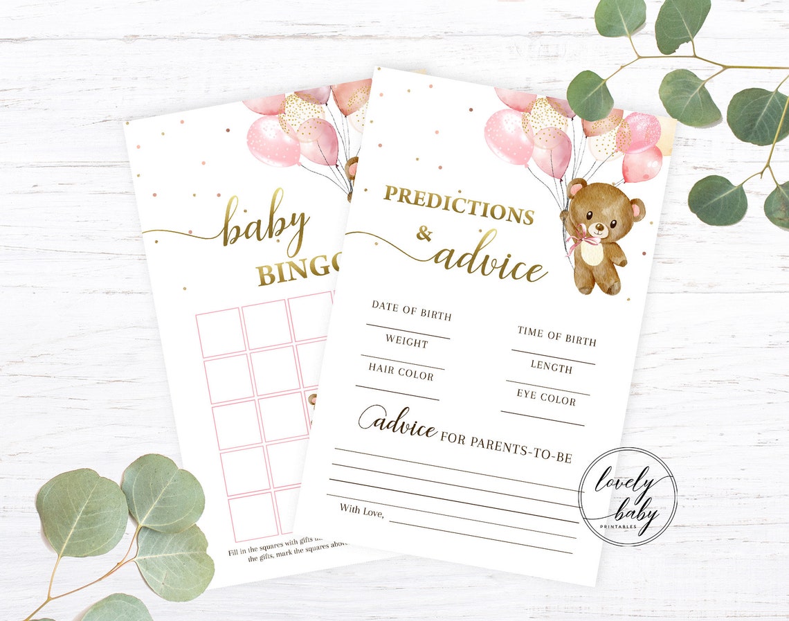 Teddy Bear Baby Shower Games Set Printable Baby Shower Games | Etsy