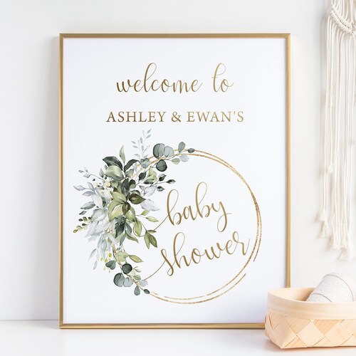 Welcome Sign Template Editable Baby Shower Welcome Sign - Etsy