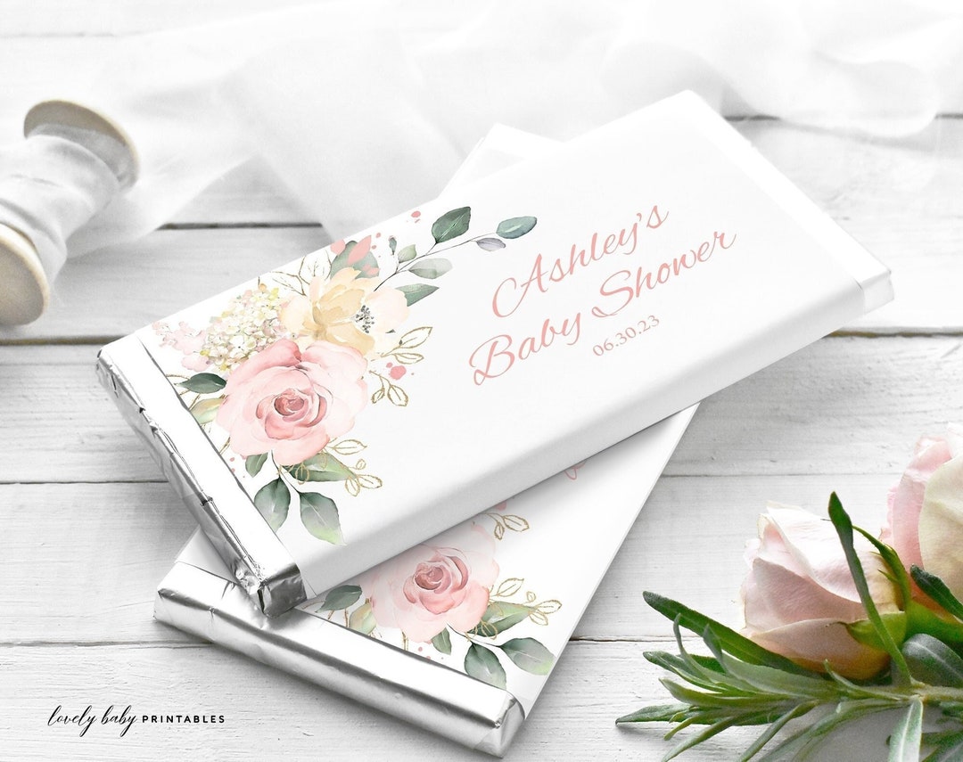 Pink Floral Chocolate Bar Wrapper Printable Editable Chocolate - Etsy