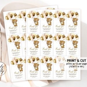 Printable Baby Shower Gift Tags Editable Baby Shower Favors Template ...