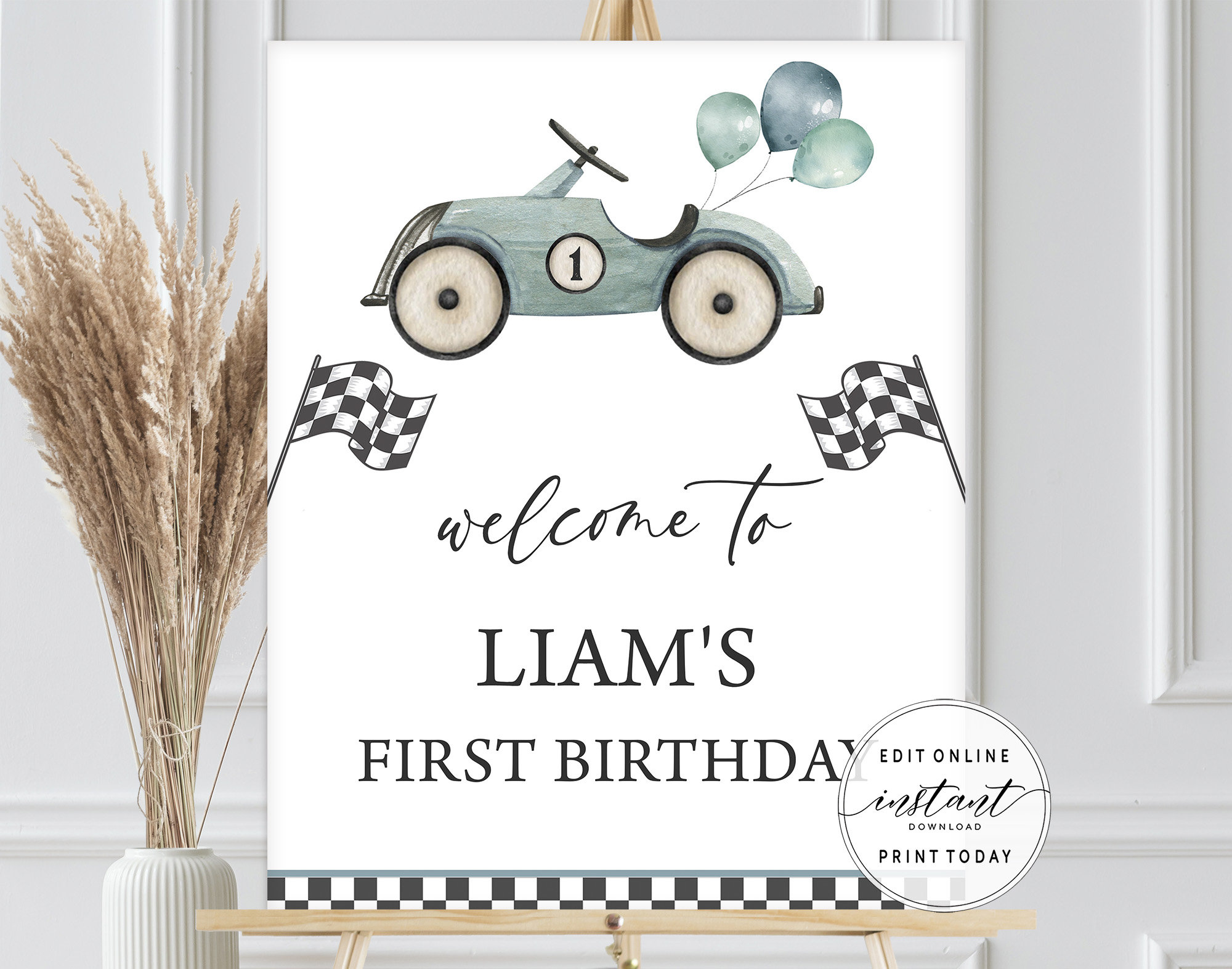 One Letter Sign for First Birthday Free Standing Word Sign for Anniversary  Party Baby Shower Table Top Décor - Yellow
