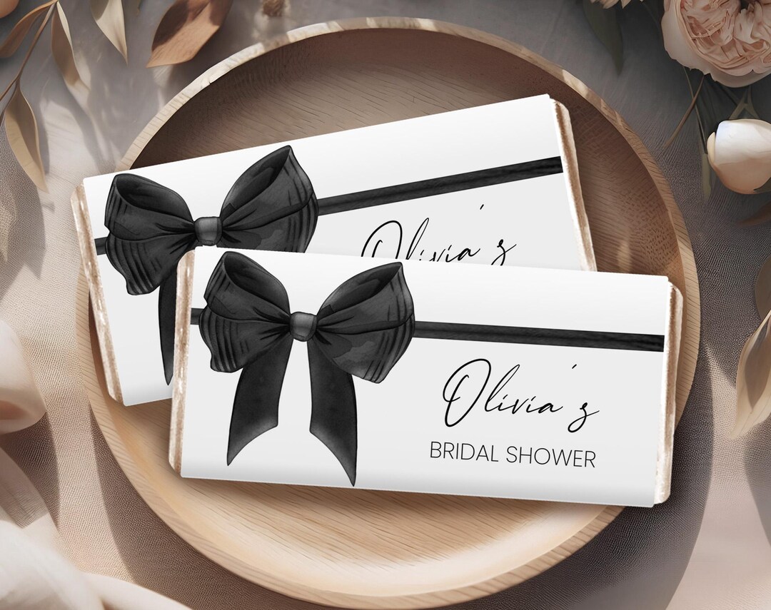 Chocolate Bar Wrapper, Candy Bar | Black Bow, She's Tying the Knot ...