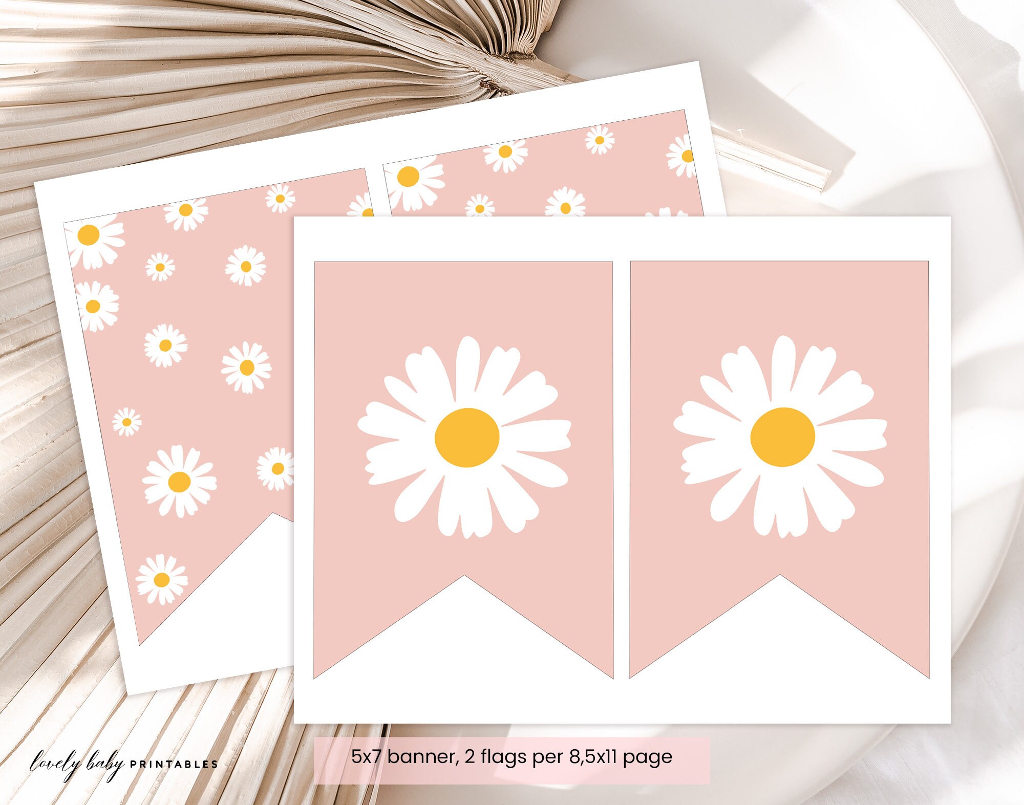 2 Gänseblümchen-Girlanden Für Die Party – Boho Deko Für Frühling, Geburtstag & Garten