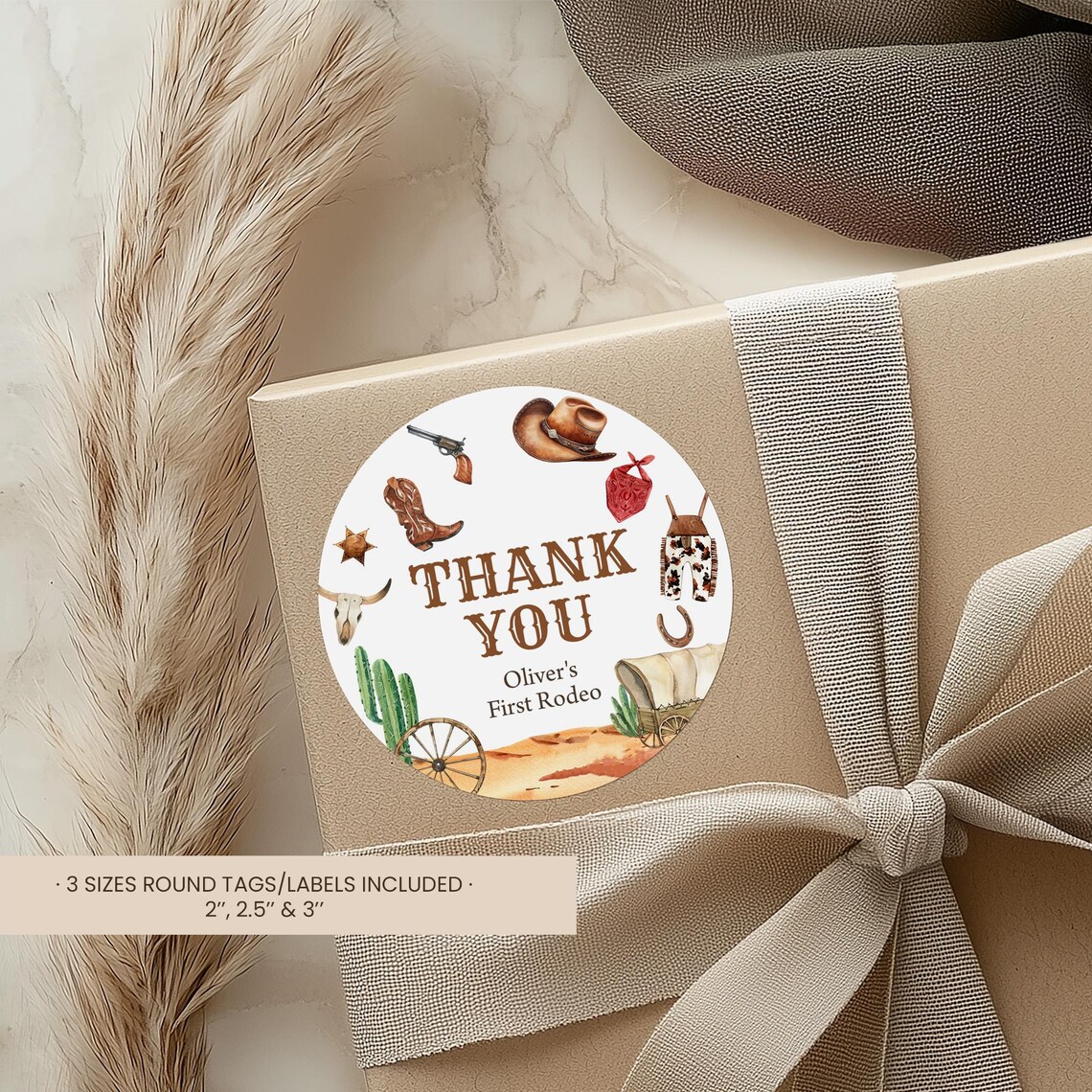 Birthday Favor Tags, Gift Tags, Stickers | Cowboy, My First Rodeo ...
