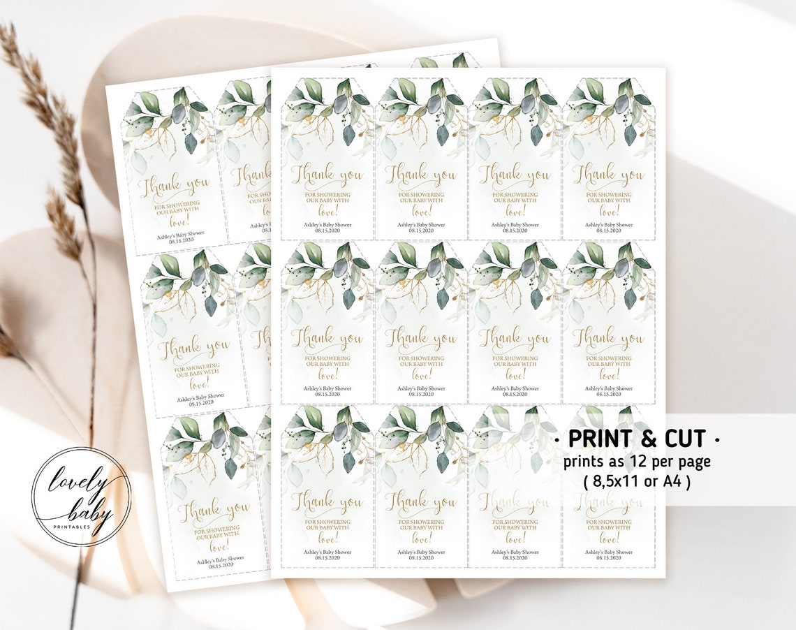 Printable Gift Tags Editable Favors Template Thank You Tags | Etsy
