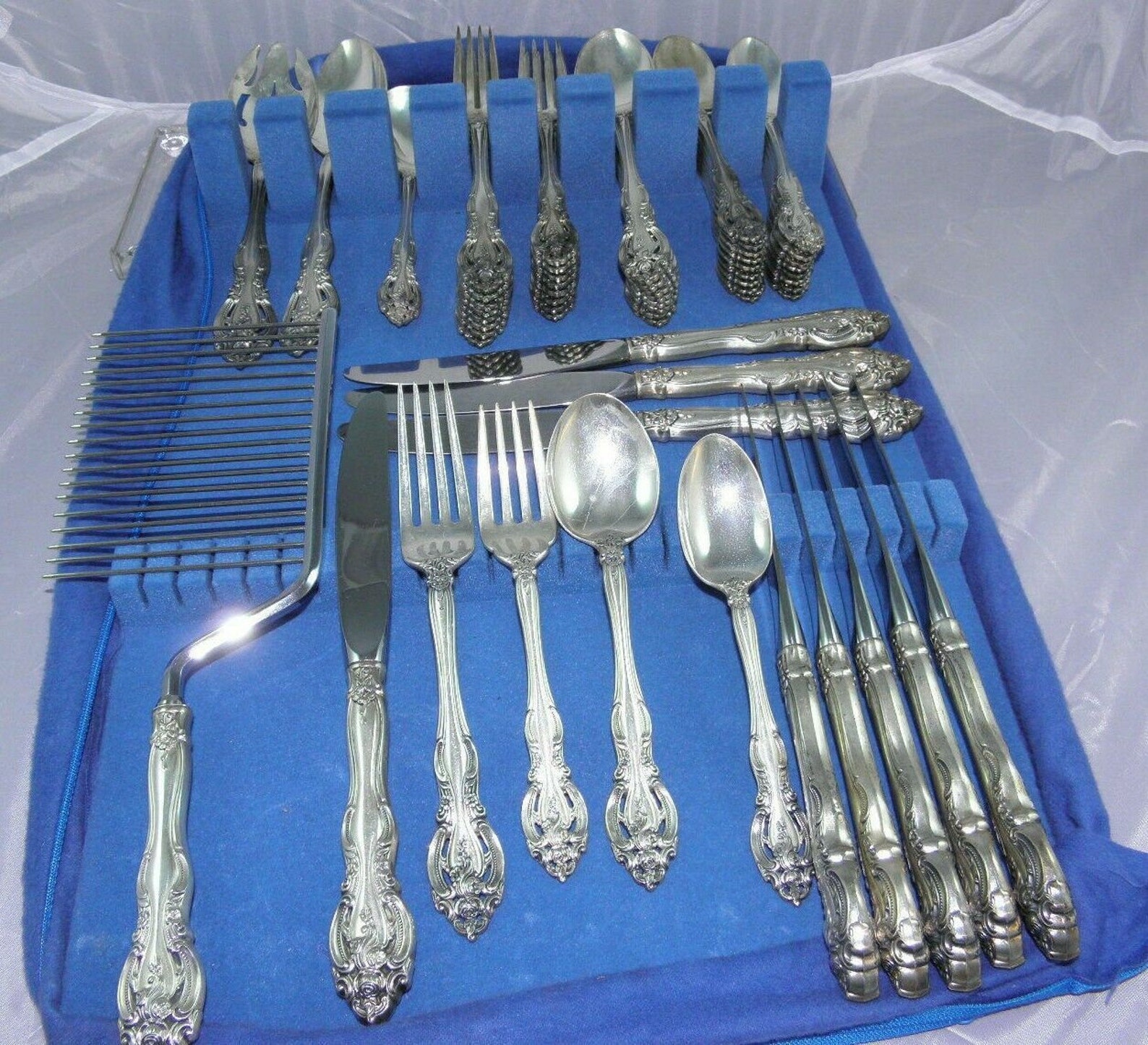 Gorham Sterling Silver La Scala Flatware Set Service For 9 Etsy