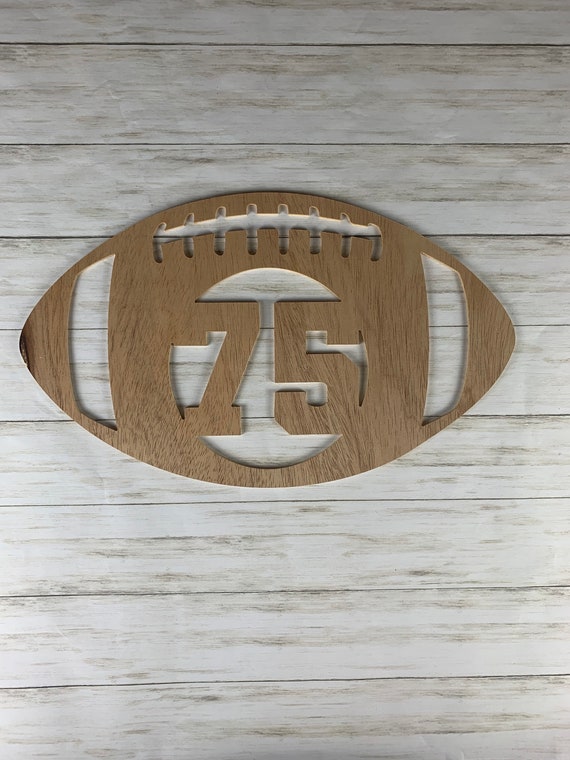 Football Door Hanger Painted Unfinished Customized Etsy