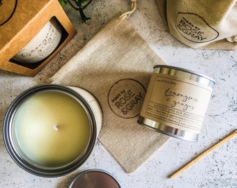 Lemongrass & Ginger Scented Candle | Quality Paint Pot Container Candle | Eco Soy Wax Candle | Handmade in UK