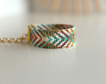 Jungle Beaded Bracelet: Boho Handmade Glass Bead Jewelry