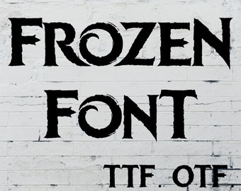 Frozen FONT File, TTF. OTF. Digital Download, Adobe, Cut, Cutting, Microsoft, İnstant Download, Die Cuts, Elsa, Anna, Olaf