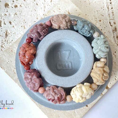 Alashan Agate Nine-Tailed Fox Charm Bracelet | shops Natural Gemstone | DIY Beads Charms | Gift for her