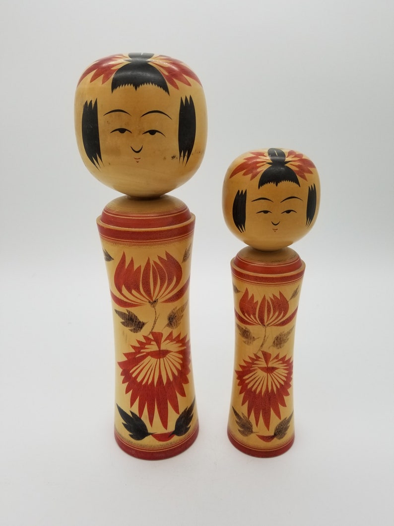 vintage japanese kokeshi dolls