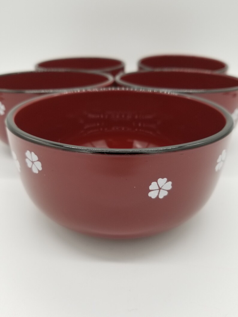Japanese Lacquerware Bowls Set of 5 Etsy