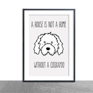 cockapoo gift, cockapoo print