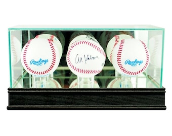 Triple Baseball Glass Display Case