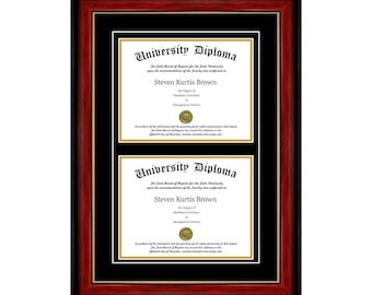 Double Diploma Frame