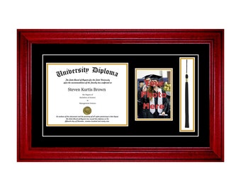 Diploma Frame with 5x7 Photo and Tassel