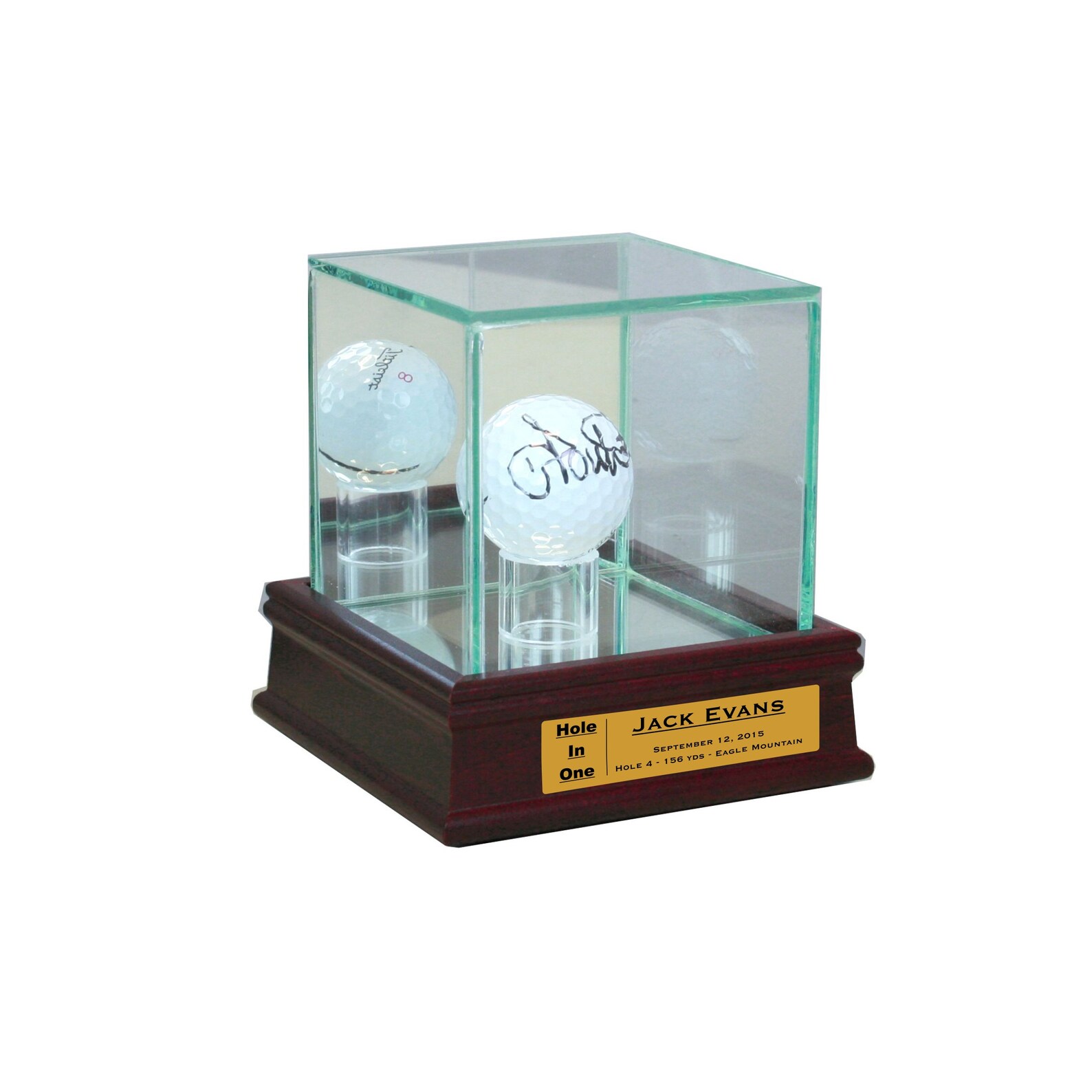 Golf Ball Glass Display Case Hole in One Display Etsy