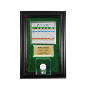 Hole In One Golf Display w/ engraving and scorecard