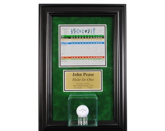 Hole In One Golf Display w/ engraving and scorecard