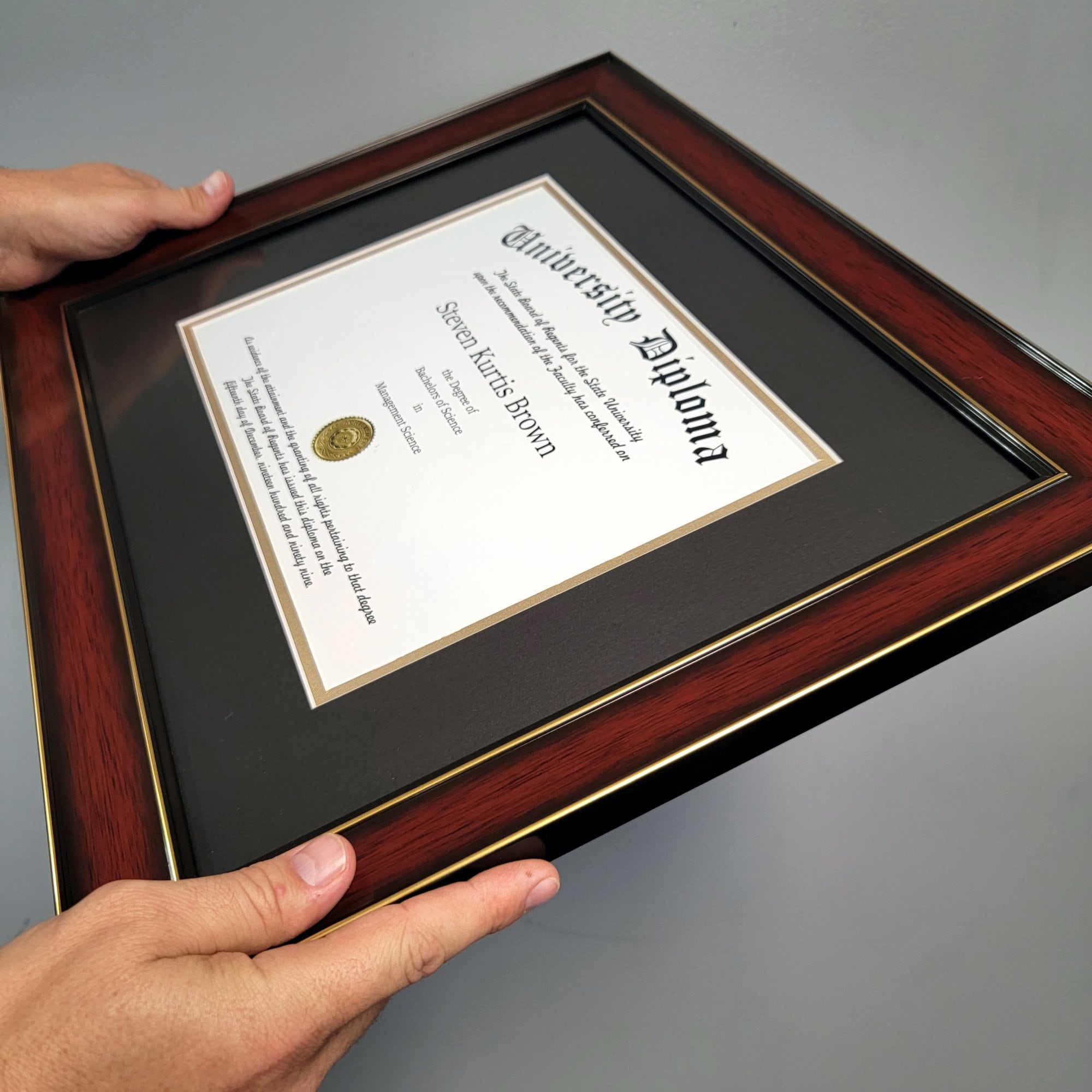Scholar Frame Premium Single Diploma Frame With Real Wood Moulding and Glass ...