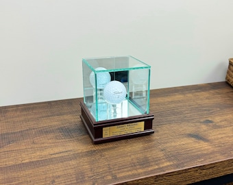 Golf Ball Glass Display Case | Hole in One Display | Personalized Golf Display Case | Hole in One Display Case | Golf Ball Holder