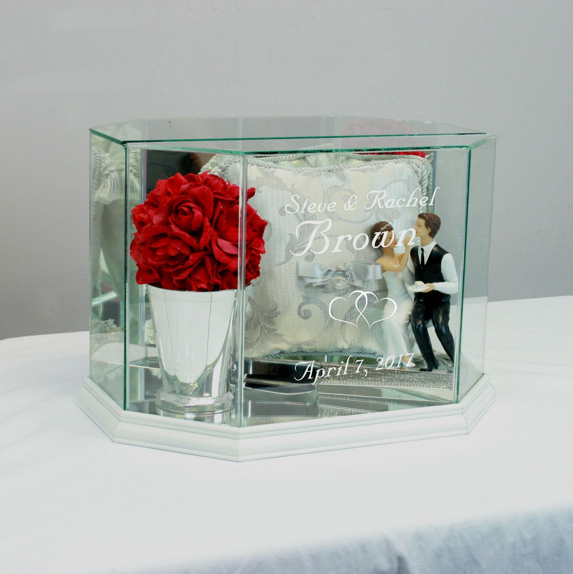 Personalized Wedding Card Box Wedding Money Box Glass Etsy