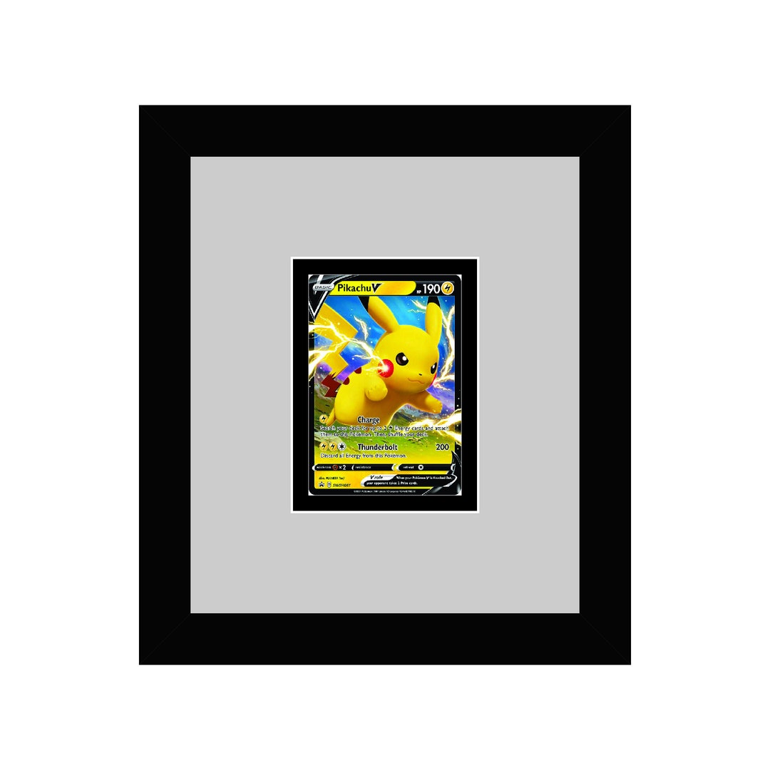 Premium Pokemon Card Frames With Real Wood Moulding and Glass