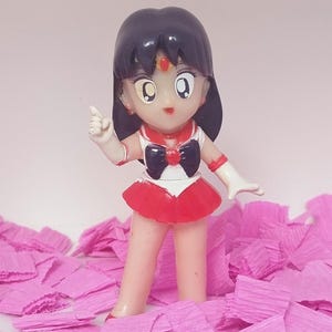 Sailor Mars Vintage Action Figure, 90s Pretty Guardian Sailor Moon Anime Action Figure, Anime Collection Figure - Fidel The Retrocat
