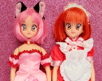 Mew Ichigo & Ichigo Momomiya Giochi Preziosi Bambole, Tokyo Mew Mew, Fragola Momomiya Bambole Vintage, Anime Anni 2000 - Fidel The Retrocat