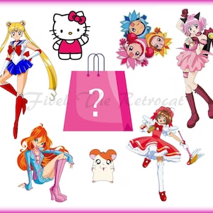 Sacola misteriosa de brinquedos mistos dos anos 90/2000, 6 peças, Pretty Guardian Sailor Moon/Hamtaro/Tokyo Mew Mew/?, bonecos de ação de anime mistos/Gachapon/Bambole - FTR