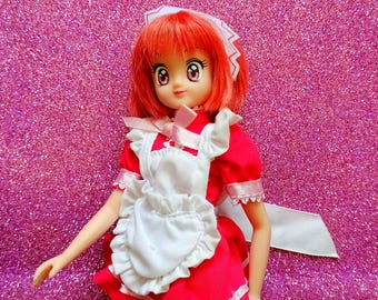 Strawberry Momomiya MewMew, Ichigo Strawberry Tokyo Mew Mew Doll, Mew Berry Giochi Preziosi Vintage Doll, 90s Anime Doll- Fidel The Retrocat