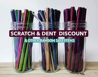 Stainless Steel Straws | Jumbo Metal Straws | Colorful Boba Straws 12mm | Scratch & Dent Discount