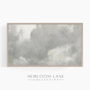 Vintage Cloud Study Painting Instant Digital Download Frame TV Size (3840 x 2160) | Vintage Landscape Field Print | Summer Frame TV Art 8191