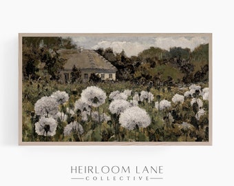 Vintage Hydrangeas Painting Instant Digital Download Frame TV Size (3840 x 2160) | Flower Field Home Decor | Vintage Spring | Frame TV Art