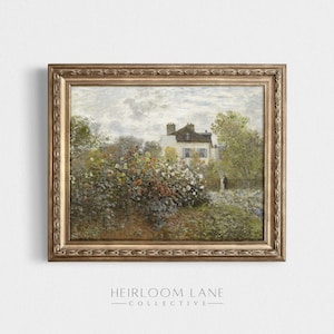Gartenhaus Print Digital Download | Frühling Blumen Kunstwerk | Landhaus Kunst | Vintage Bauernhaus Dekor | Blumen Print | 8113