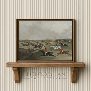 Vintage The Hunt Horses Art | Printable Digital Download | Antique Print Artwork | Summer Fall Painting | Designer Dupe Equestrian Art 8251