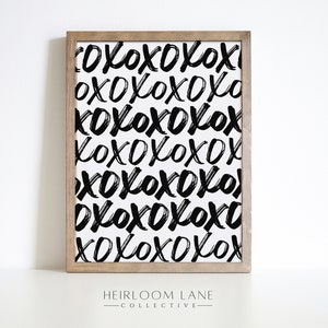 Descarga digital de la impresión del día de San Valentín de XOXO / Love Artwork / Valentines Art / Love Day Decor / Script Handwriting Print / Minimalist / 8138