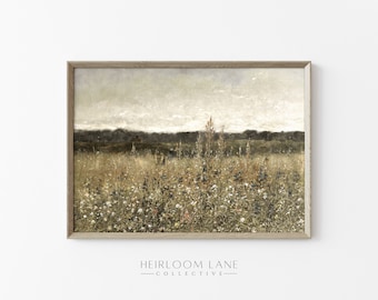 Vintage Wildflowers Print II Digital Download | Kids Room Artwork | Vintage Painting Wall Art | Neutral Nursery Decor | Girls Room Painting