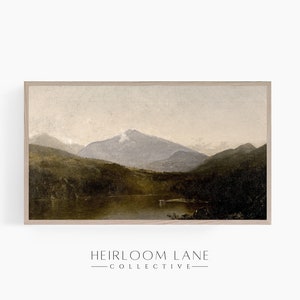 McGee Lake Vintage Painting Digital Download | Frame TV Size (3840 x 2160) | Vintage Wall Art | Vintage Lake Print | Landscape Painting 8117